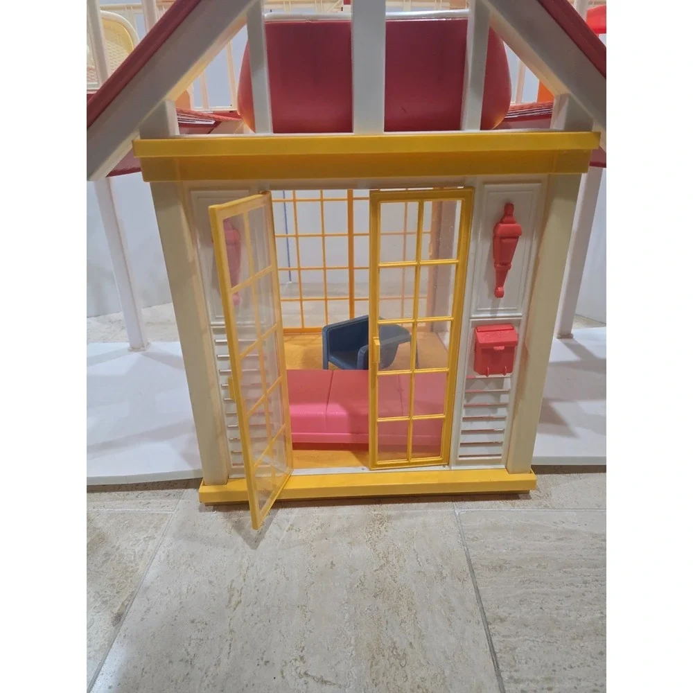 Vintage Mattel Barbie Dream House 1978-1982 A-Frame Dollhouse w/ Accessories